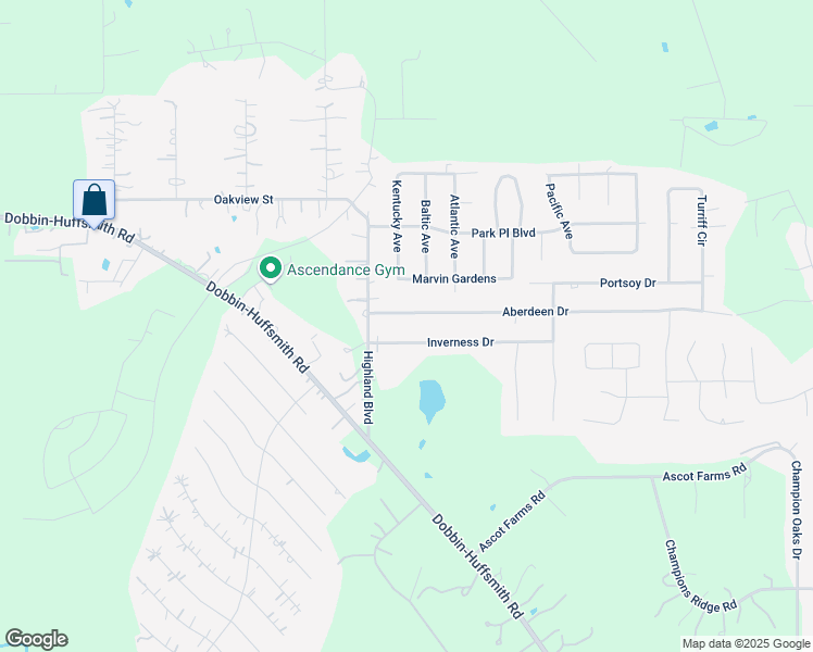 map of restaurants, bars, coffee shops, grocery stores, and more near 29518 Aberdeen Drive in Magnolia