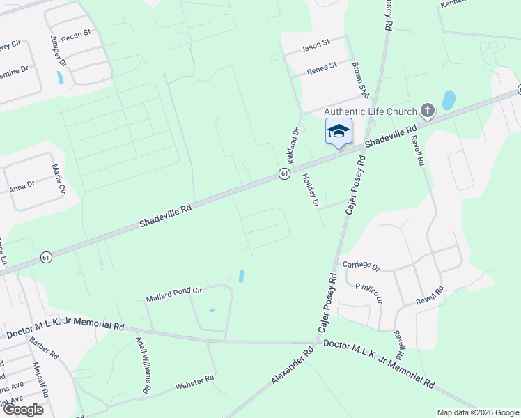 map of restaurants, bars, coffee shops, grocery stores, and more near 26 Eastgate Way in Crawfordville