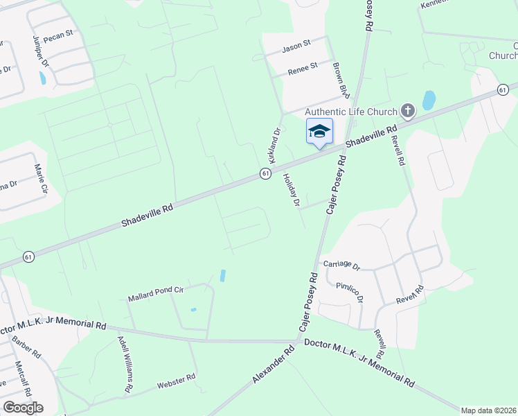 map of restaurants, bars, coffee shops, grocery stores, and more near 50 Eastgate Way in Crawfordville