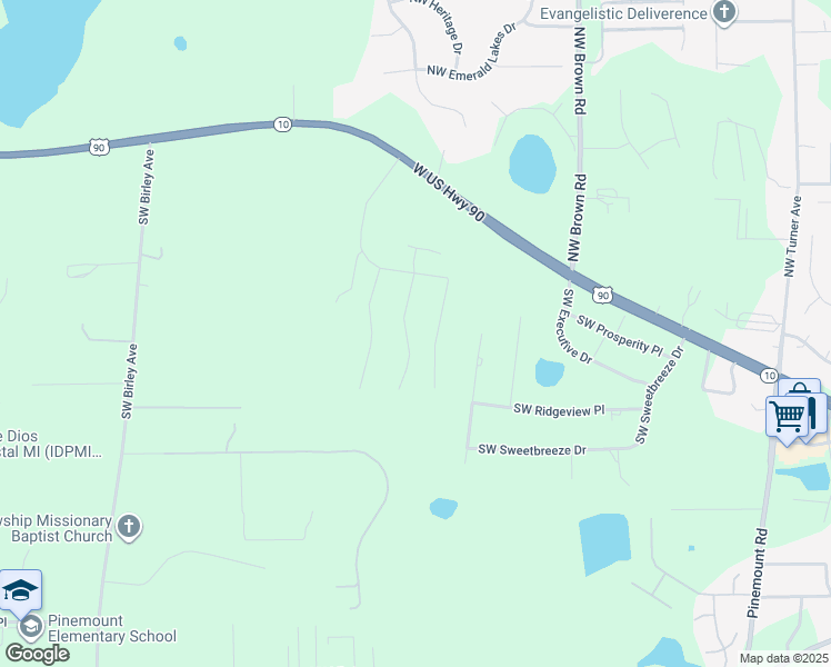 map of restaurants, bars, coffee shops, grocery stores, and more near 239 SW Fieldstone Ct in Lake City