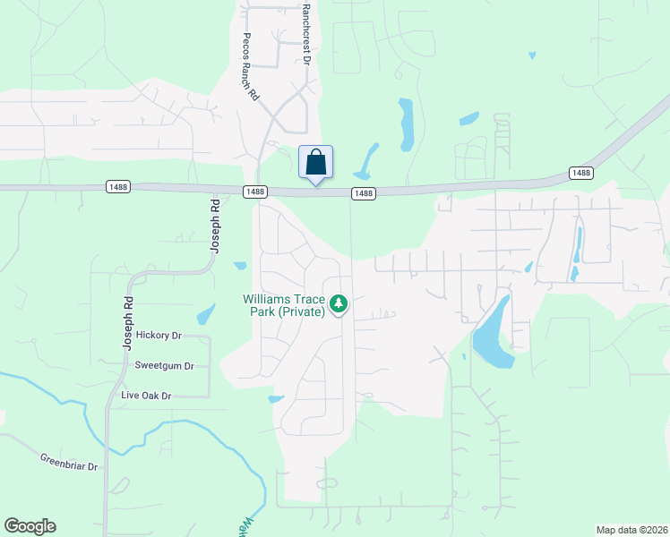 map of restaurants, bars, coffee shops, grocery stores, and more near 24126 Wilde Drive in Magnolia