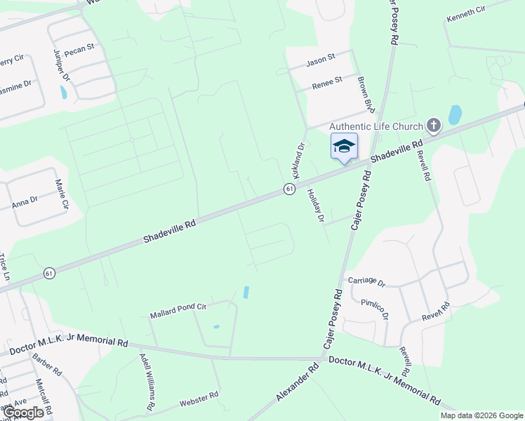 map of restaurants, bars, coffee shops, grocery stores, and more near 26 Eastgate Way in Crawfordville