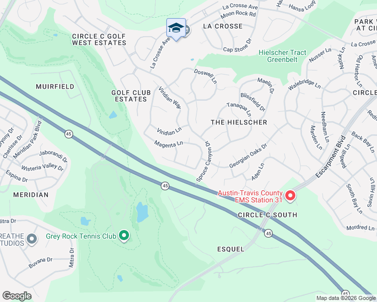map of restaurants, bars, coffee shops, grocery stores, and more near 11408 Bastian Cove in Austin