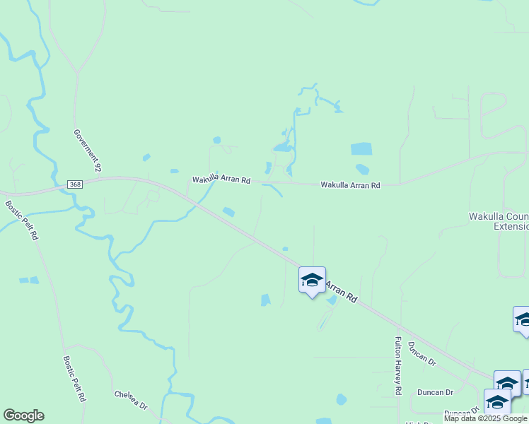 map of restaurants, bars, coffee shops, grocery stores, and more near 33 Rail Lane in Crawfordville