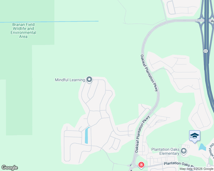 map of restaurants, bars, coffee shops, grocery stores, and more near 811 Glendale Lane in Orange Park