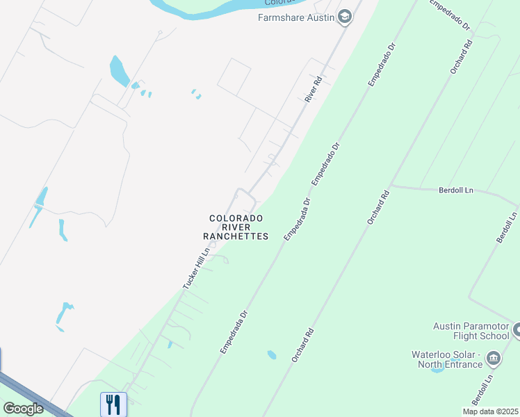 map of restaurants, bars, coffee shops, grocery stores, and more near 4401 Meadow Drive in Cedar Creek