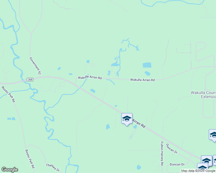 map of restaurants, bars, coffee shops, grocery stores, and more near 33 Rail Lane in Crawfordville