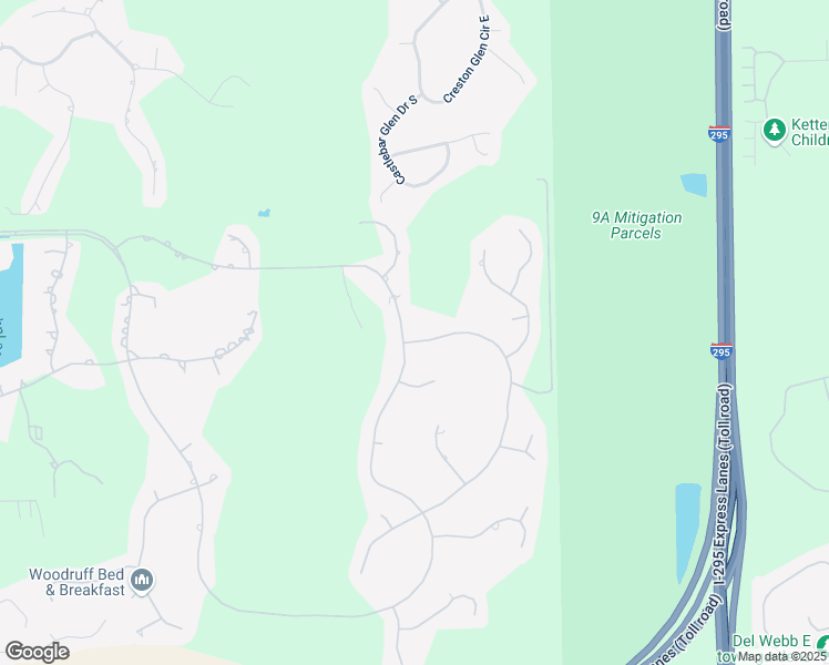 map of restaurants, bars, coffee shops, grocery stores, and more near 9975 Vineyard Lake Road East in Jacksonville