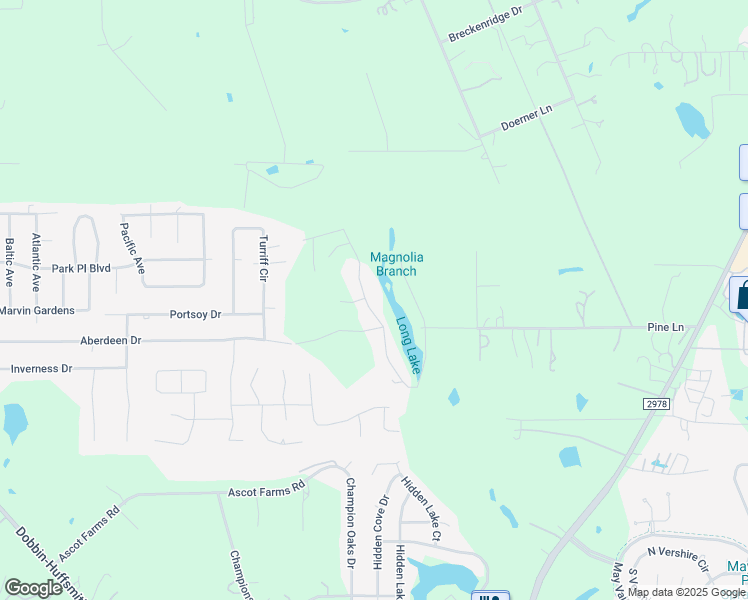 map of restaurants, bars, coffee shops, grocery stores, and more near 30002 Elm Lane in Magnolia