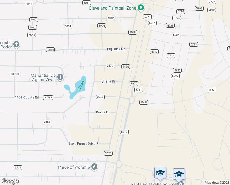 map of restaurants, bars, coffee shops, grocery stores, and more near 1135 Road 3570 in Cleveland