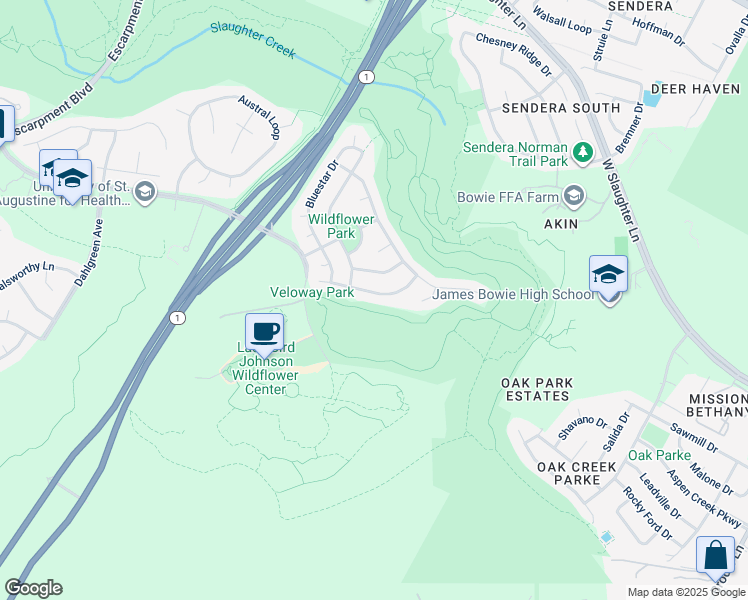 map of restaurants, bars, coffee shops, grocery stores, and more near 10317 Snapdragon Drive in Austin