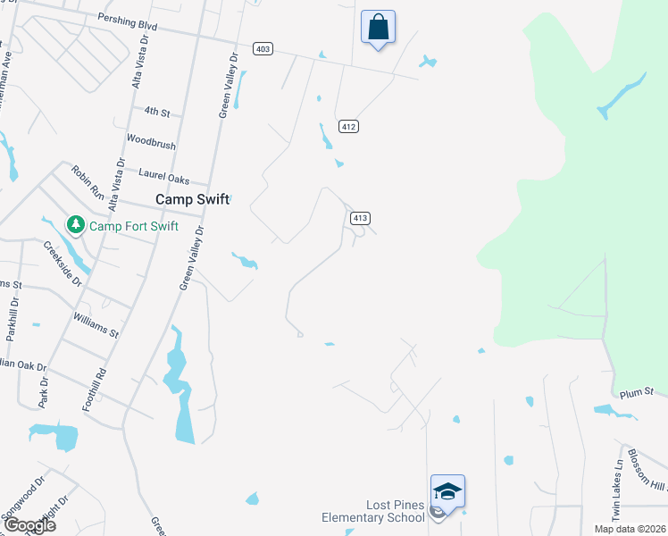 map of restaurants, bars, coffee shops, grocery stores, and more near 319 Matthew Cove in Bastrop