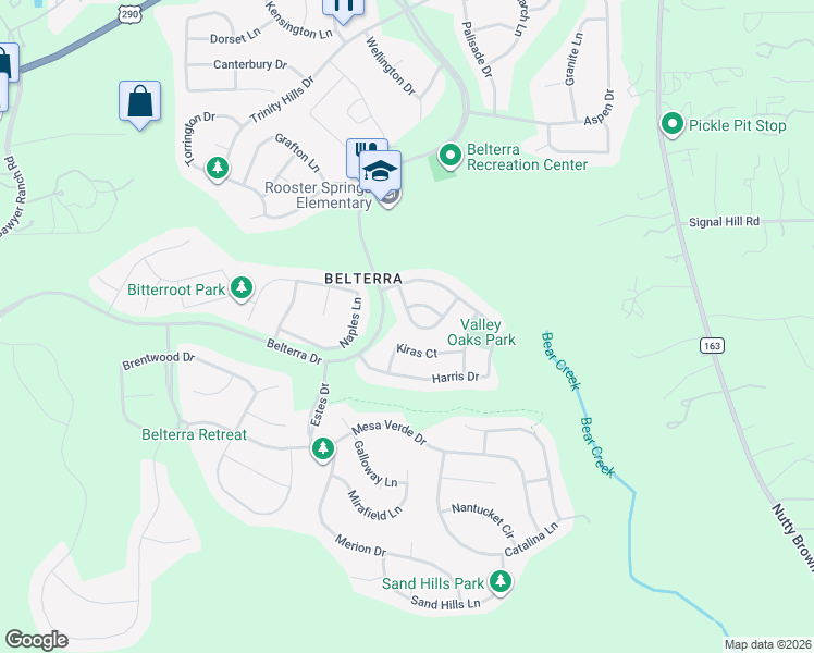 map of restaurants, bars, coffee shops, grocery stores, and more near 215 Kiras Court in Austin