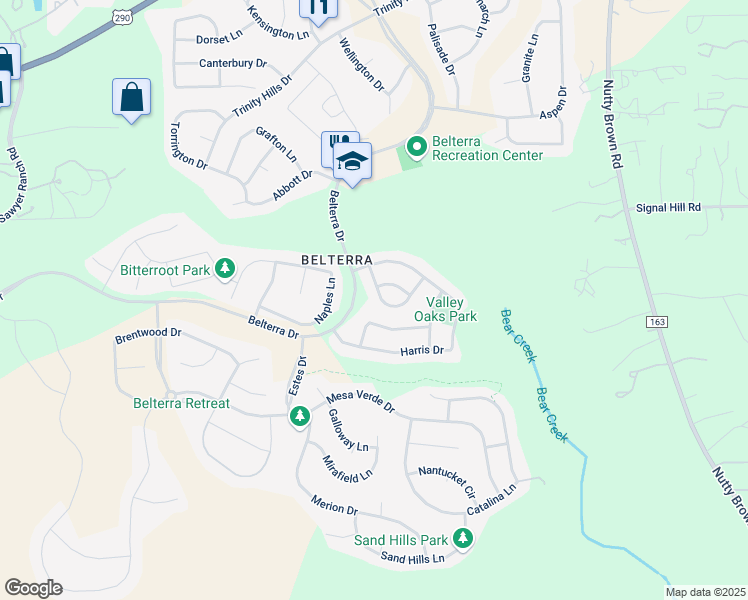 map of restaurants, bars, coffee shops, grocery stores, and more near 215 Kiras Court in Austin