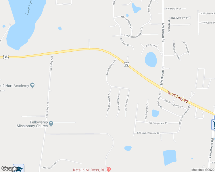 map of restaurants, bars, coffee shops, grocery stores, and more near 372 Southwest Heathridge Drive in Lake City