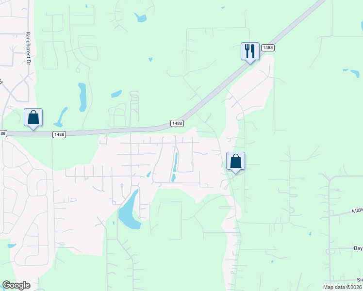 map of restaurants, bars, coffee shops, grocery stores, and more near 26256 Easy Street in Magnolia