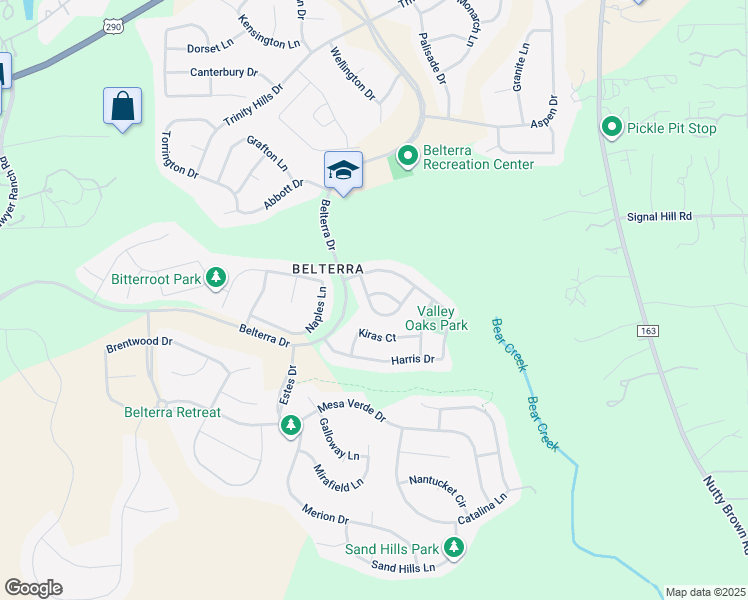 map of restaurants, bars, coffee shops, grocery stores, and more near 110 Miss Ashley Street in Austin