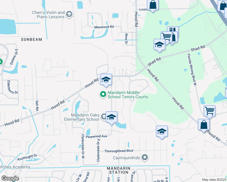 map of restaurants, bars, coffee shops, grocery stores, and more near 10298 Stallion Run Court in Jacksonville