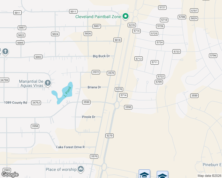 map of restaurants, bars, coffee shops, grocery stores, and more near 1236 Road 3570 in Cleveland