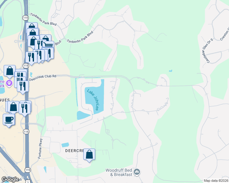 map of restaurants, bars, coffee shops, grocery stores, and more near 9924 Blakeford Mill Road in Jacksonville