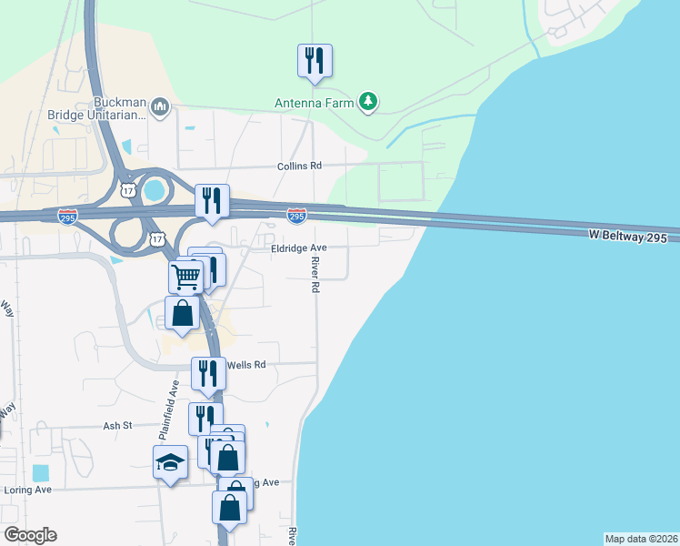 map of restaurants, bars, coffee shops, grocery stores, and more near 76 Judson Circle in Orange Park