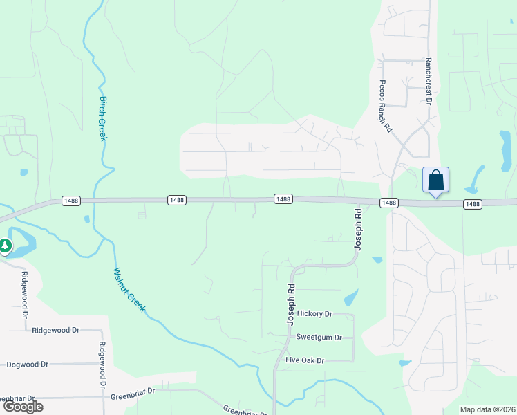 map of restaurants, bars, coffee shops, grocery stores, and more near 24343 Farm to Market Road 1488 in Hockley