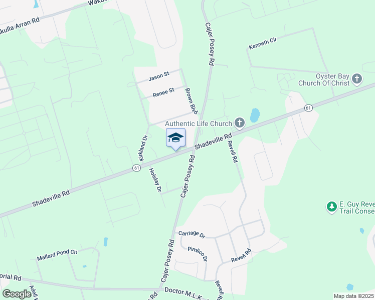 map of restaurants, bars, coffee shops, grocery stores, and more near 723 Shadeville Road in Crawfordville