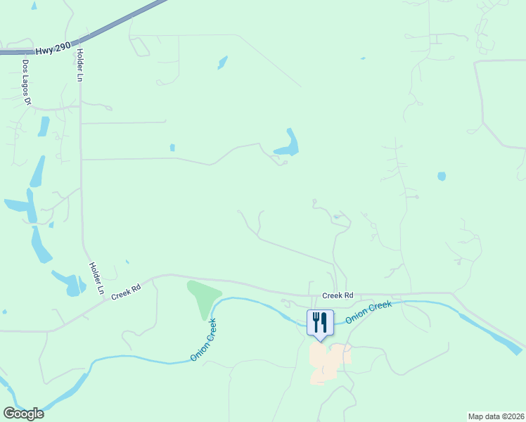 map of restaurants, bars, coffee shops, grocery stores, and more near 3870B Creek Road in Dripping Springs