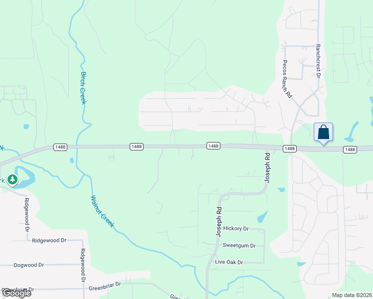 map of restaurants, bars, coffee shops, grocery stores, and more near 24343 Farm to Market Road 1488 in Hockley