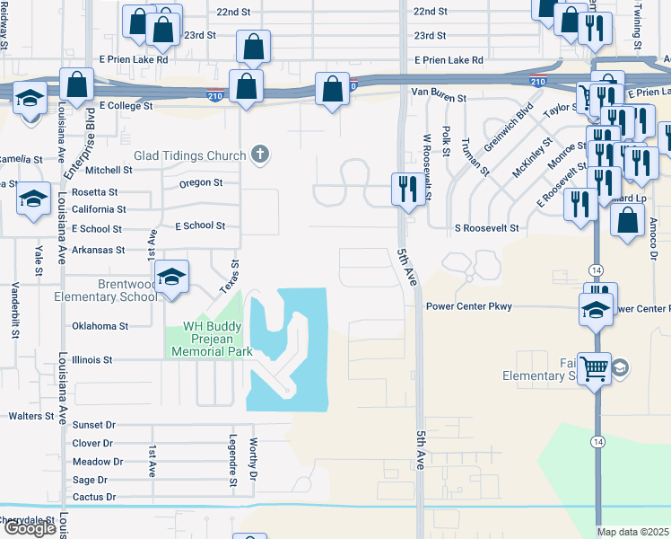 map of restaurants, bars, coffee shops, grocery stores, and more near 3820 West Lake Michele Circle in Lake Charles