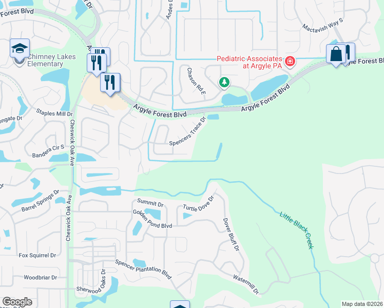 map of restaurants, bars, coffee shops, grocery stores, and more near 8236 Sand Point Drive South in Jacksonville