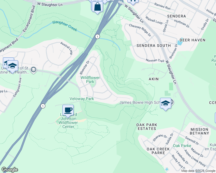 map of restaurants, bars, coffee shops, grocery stores, and more near 4804 Hibiscus Valley Drive in Austin