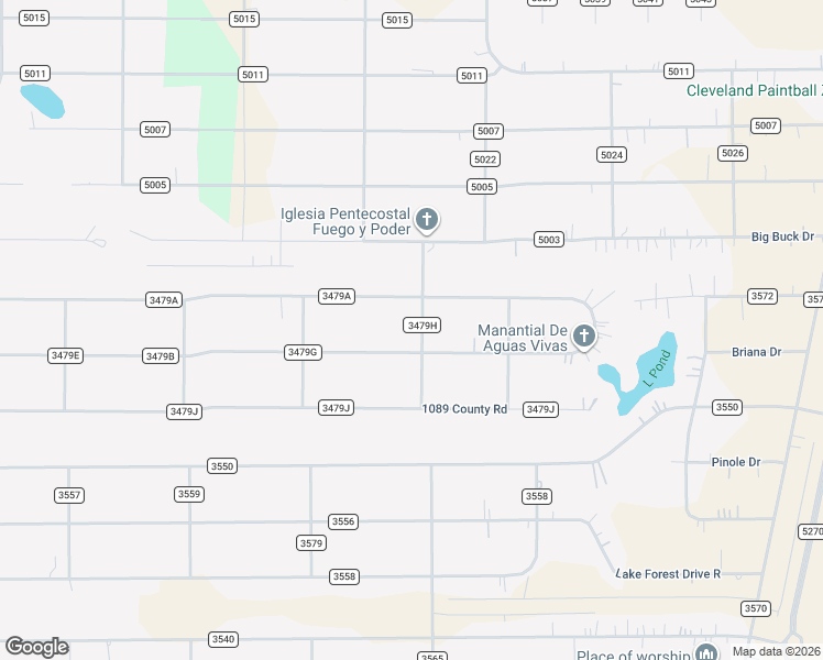 map of restaurants, bars, coffee shops, grocery stores, and more near 1434 County Road 3479A in Cleveland
