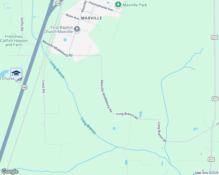 map of restaurants, bars, coffee shops, grocery stores, and more near 9121 Maxville-Middleburg Road in Jacksonville