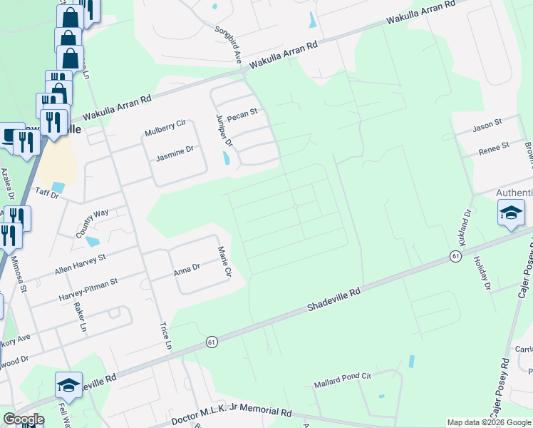 map of restaurants, bars, coffee shops, grocery stores, and more near in Crawfordville