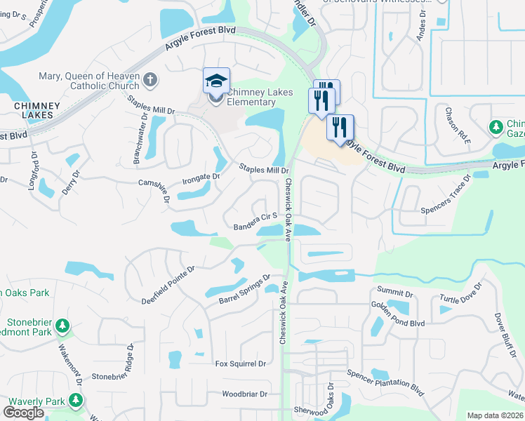 map of restaurants, bars, coffee shops, grocery stores, and more near 8525 Iron Mill Court in Jacksonville