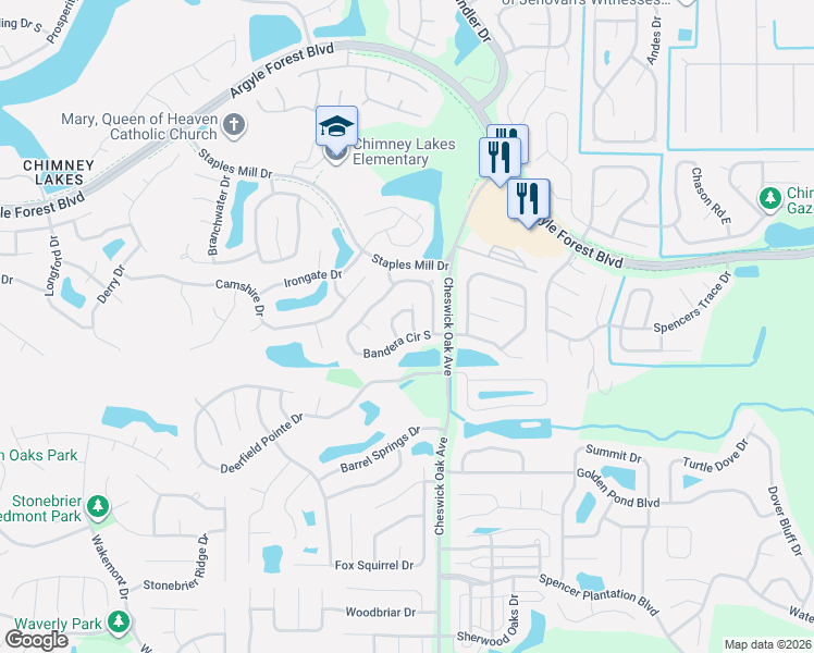 map of restaurants, bars, coffee shops, grocery stores, and more near 8525 Iron Mill Court in Jacksonville