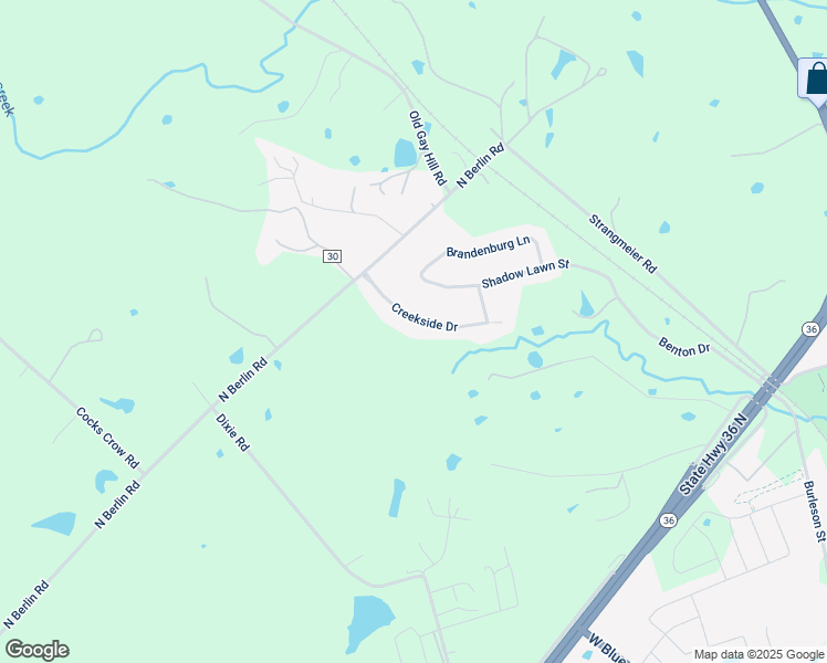 map of restaurants, bars, coffee shops, grocery stores, and more near 3011 Creekside Drive in Brenham