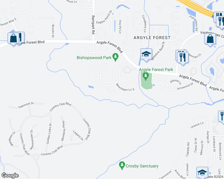 map of restaurants, bars, coffee shops, grocery stores, and more near 8679 Blackhaw Court in Jacksonville