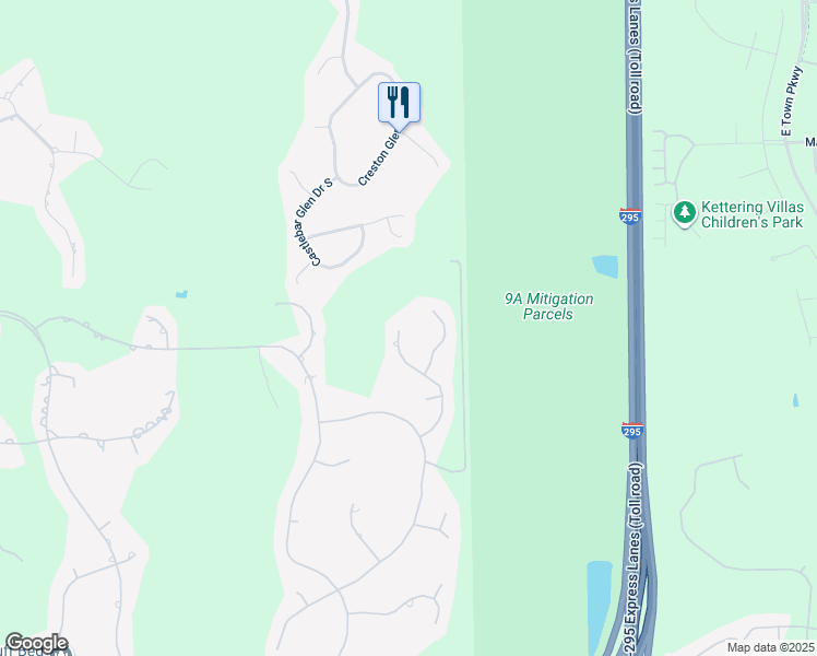 map of restaurants, bars, coffee shops, grocery stores, and more near 9915 Chelsea Lake Road in Jacksonville