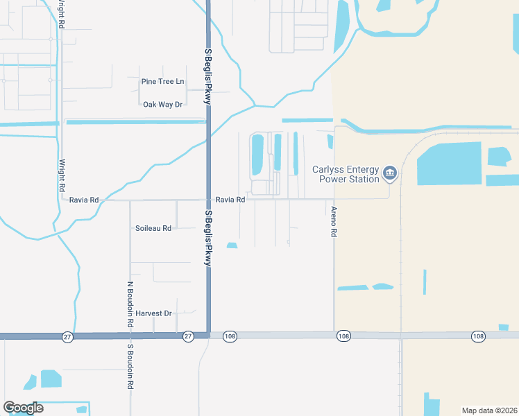 map of restaurants, bars, coffee shops, grocery stores, and more near 1094 Ravia Road in Sulphur