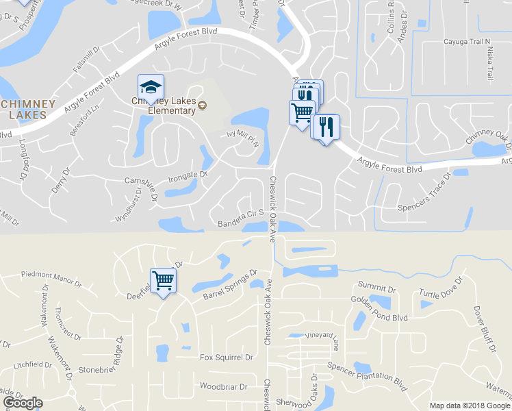 map of restaurants, bars, coffee shops, grocery stores, and more near 8525 Iron Mill Court in Jacksonville