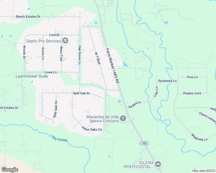 map of restaurants, bars, coffee shops, grocery stores, and more near 17735 M T Boulevard in New Caney