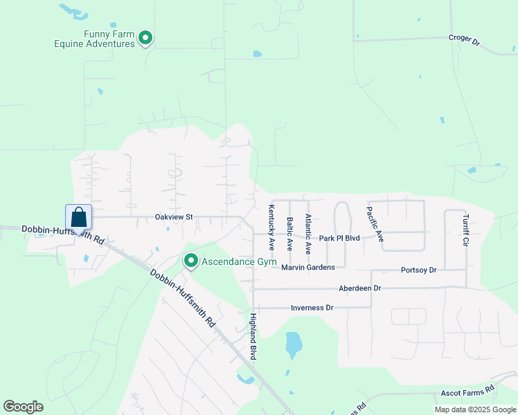 map of restaurants, bars, coffee shops, grocery stores, and more near 30006 Highland Boulevard in Magnolia