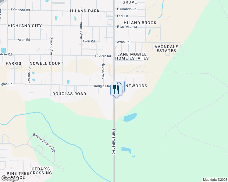 map of restaurants, bars, coffee shops, grocery stores, and more near 2367 Transmitter Road in Panama City