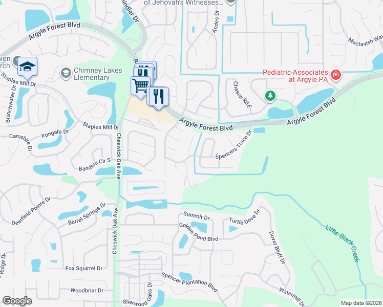 map of restaurants, bars, coffee shops, grocery stores, and more near 8475 Allwine Court in Jacksonville