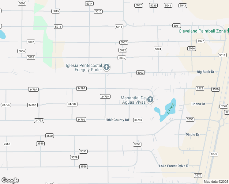 map of restaurants, bars, coffee shops, grocery stores, and more near R-3479A County Road 3479 in Cleveland