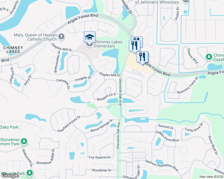map of restaurants, bars, coffee shops, grocery stores, and more near 8525 Iron Mill Court in Jacksonville
