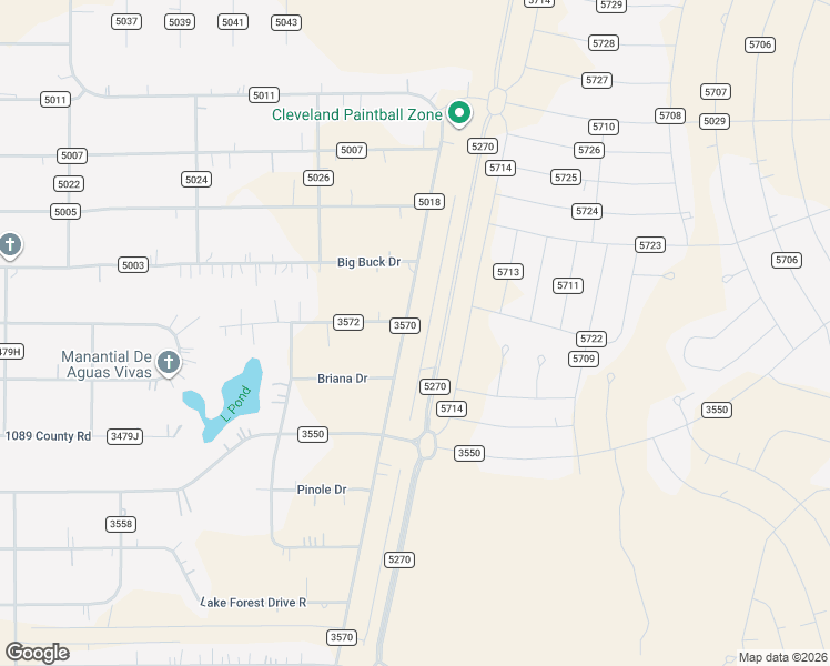 map of restaurants, bars, coffee shops, grocery stores, and more near 1354 Road 3570 in Cleveland