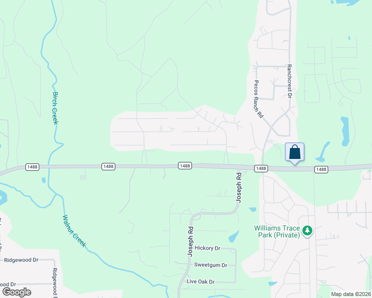 map of restaurants, bars, coffee shops, grocery stores, and more near 23672 Farm to Market Road 1488 in Magnolia